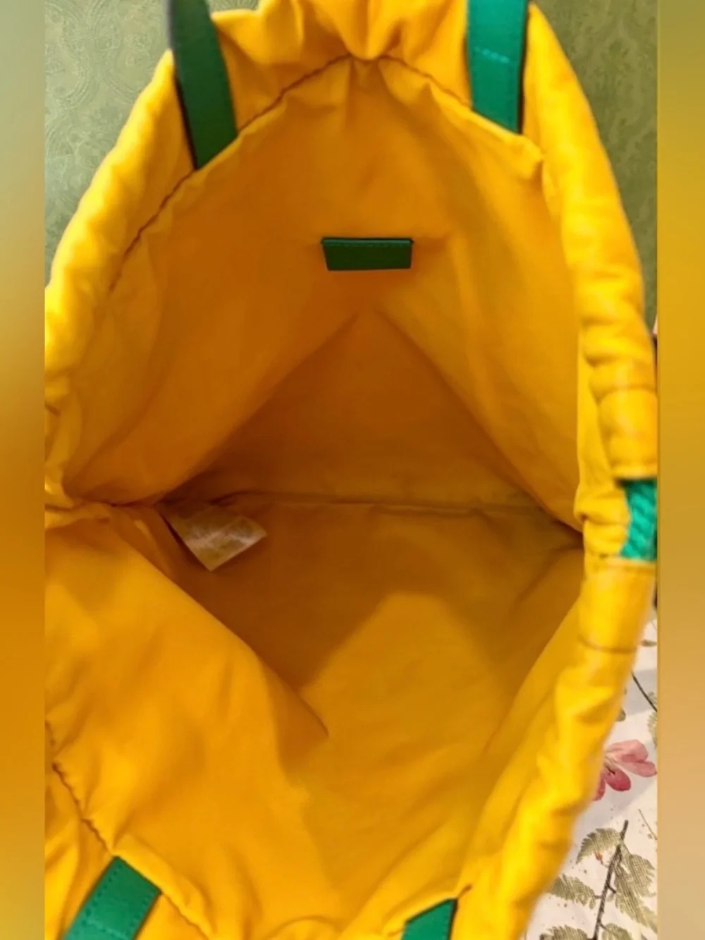 EUC! GUCCI Kids Beige GG Canvas Backpack with Yellow Trim & Multicolor Icons🐴⭐️